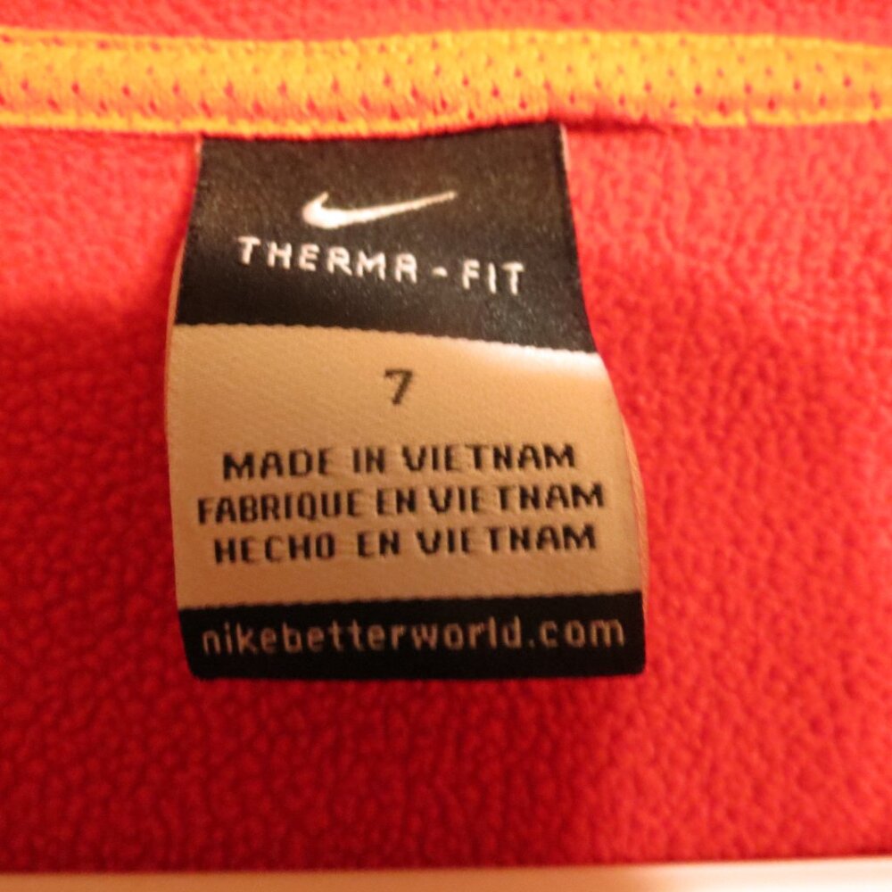Nike Zip up Red Hoodie Boys size 7 - Picture 3 of 4
